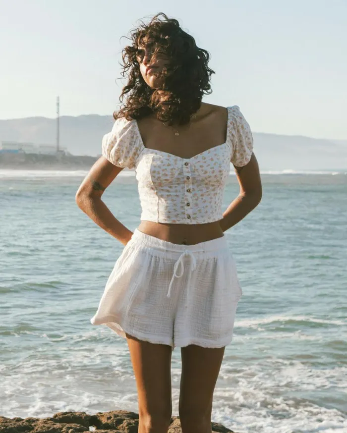 Sweet Memory Knitted Top Salt Crystal Women Billabong Tops