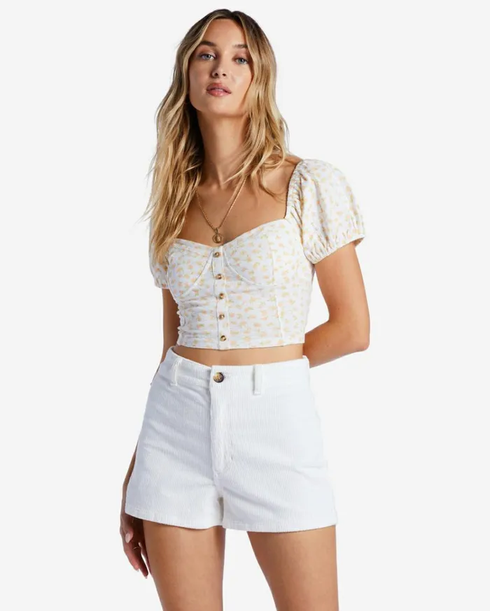 Sweet Memory Knitted Top Salt Crystal Women Billabong Tops