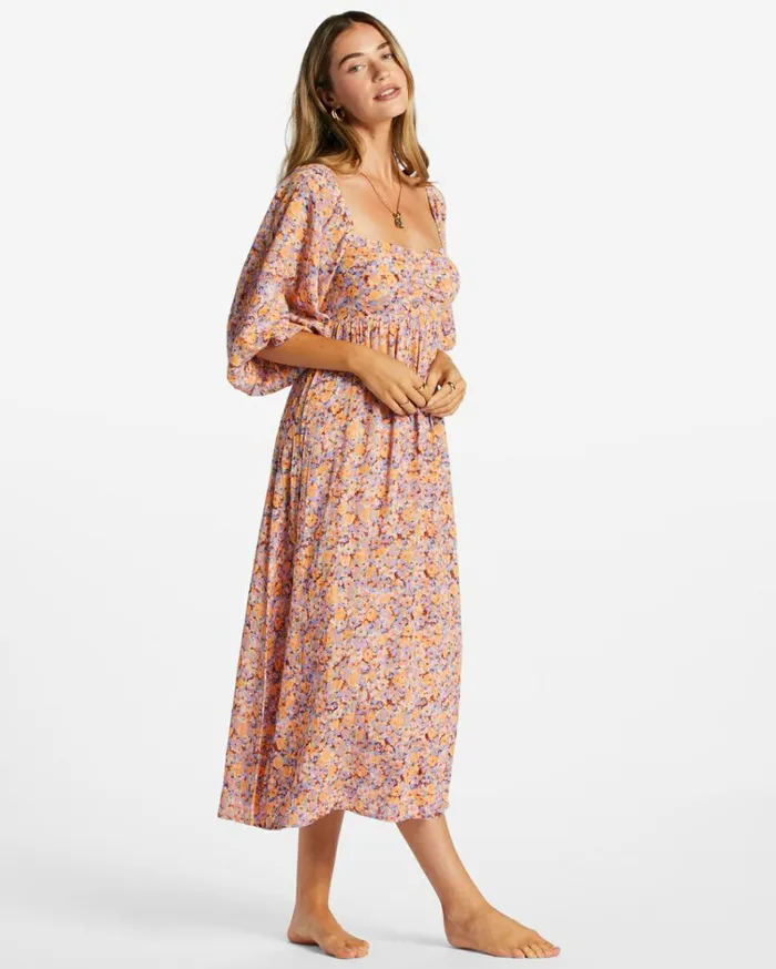 Swept Away Midi Dress Multi 1 Women Billabong Midi Dresses