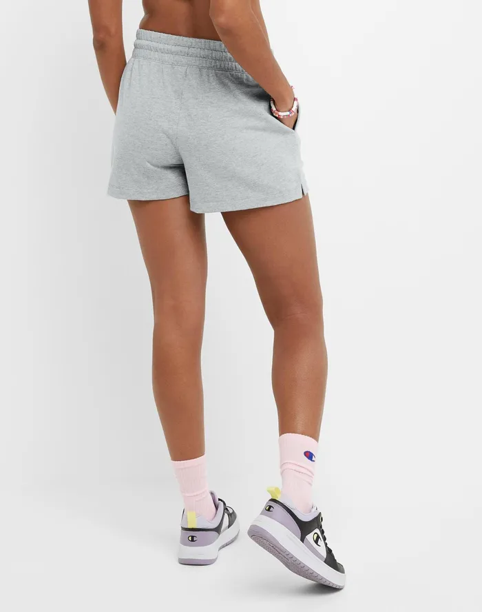 TShirt Shorts C Logo 3034 Oxford Grey Women Champion Shorts