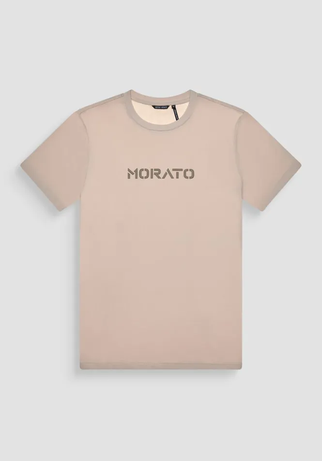 TShirts And Polo Men Antony Morato Regular Fit TShirt In Cotton Jersey With Logo Paper