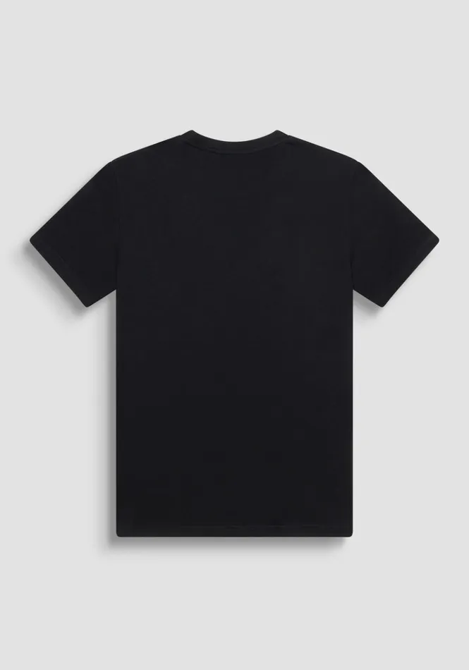 TShirts And Polo Men Antony Morato Regular Fit TShirt In Cotton Jersey With Printed Logo Black