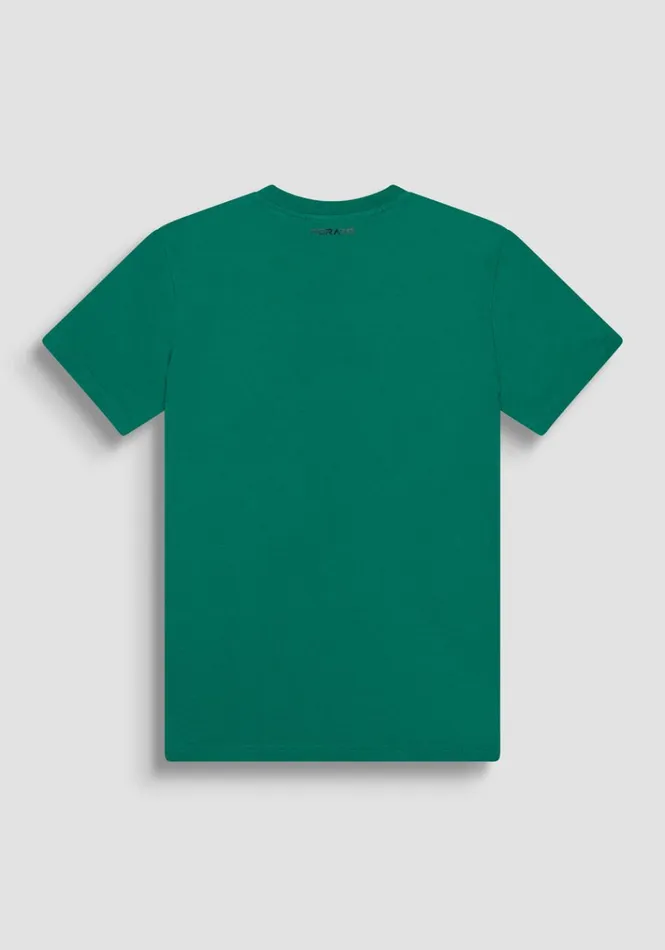 TShirts And Polo Men Antony Morato Regular Fit TShirt In Green Cotton Jersey With Panther Print Flag Green