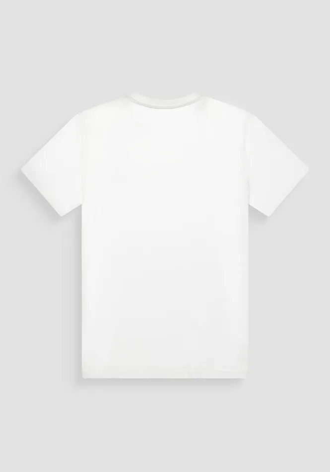 TShirts And Polo Men Antony Morato Regular Fit TShirt In White Cotton Jersey With Street Print Cream