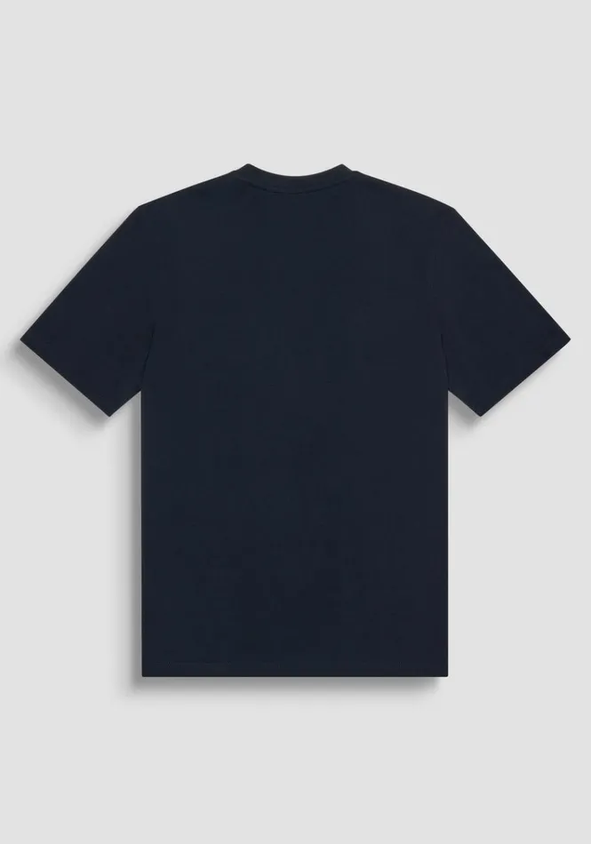 TShirts And Polo Men Antony Morato Relaxed Fit TShirt In Structured Jersey Cotton Blue Ink