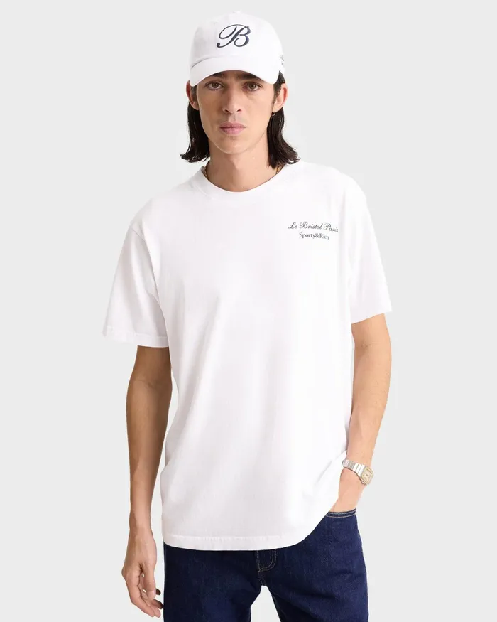 TShirts Men Sporty and Rich Faubourg T Shirt 8211 WhiteNavy
