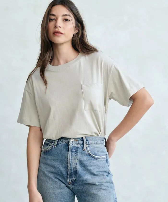 Tees and Tanks Women Jenni Kayne Vintage Pocket Tee Dove