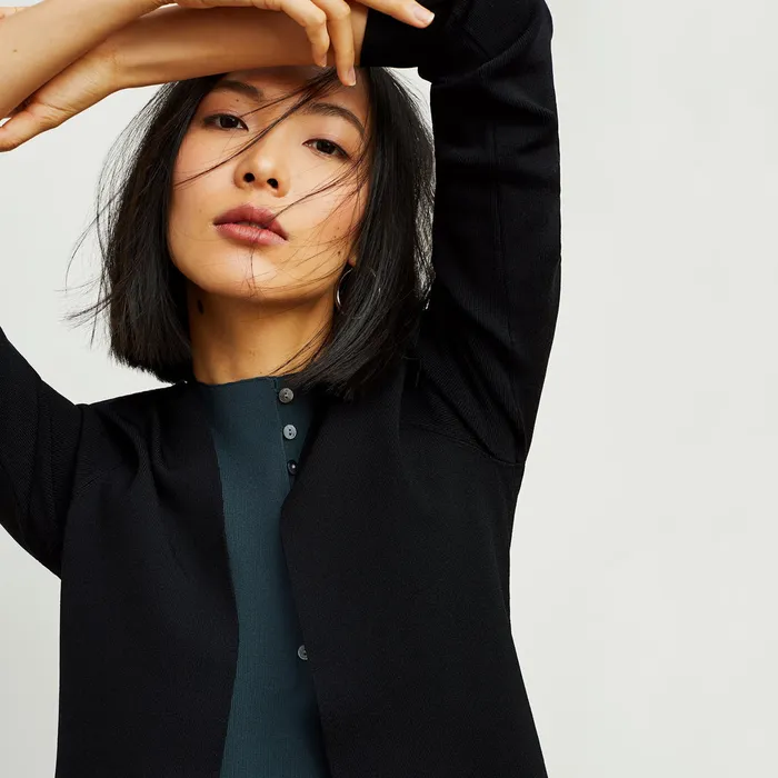 The Woolf Jardigan Black Sweaters M M LaFleur Women