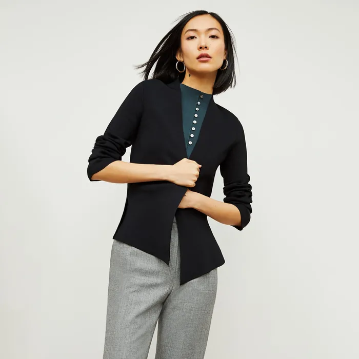The Woolf Jardigan Black Sweaters M M LaFleur Women