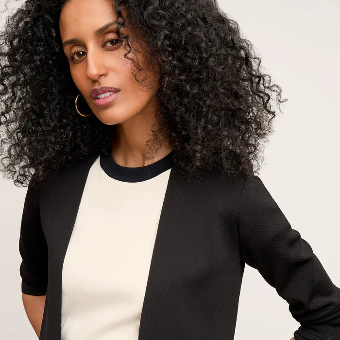The Woolf Jardigan Black Sweaters M M LaFleur Women
