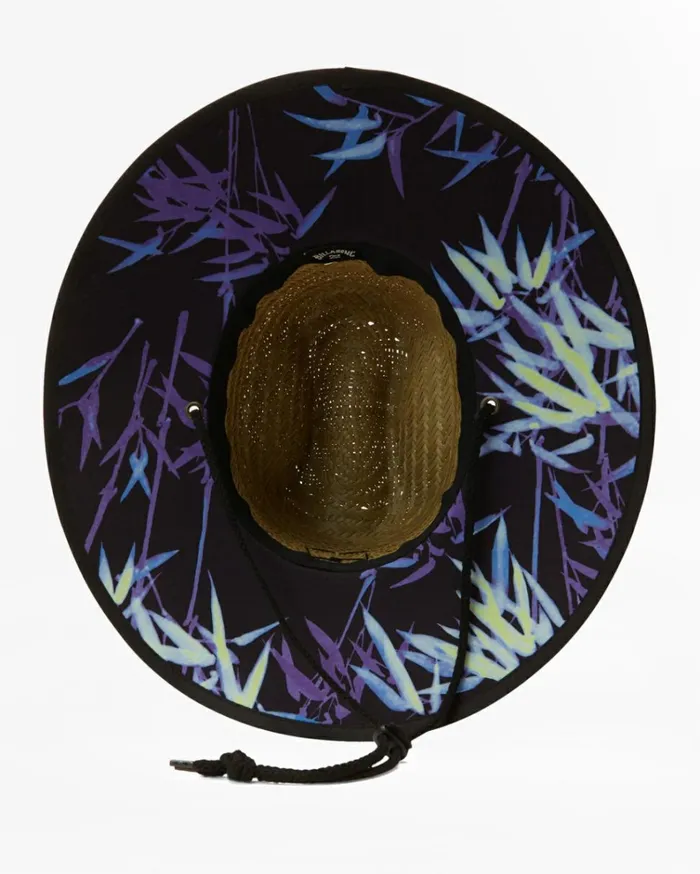 Tides Print Straw Lifeguard Hat Bright Purple Men Billabong Hats