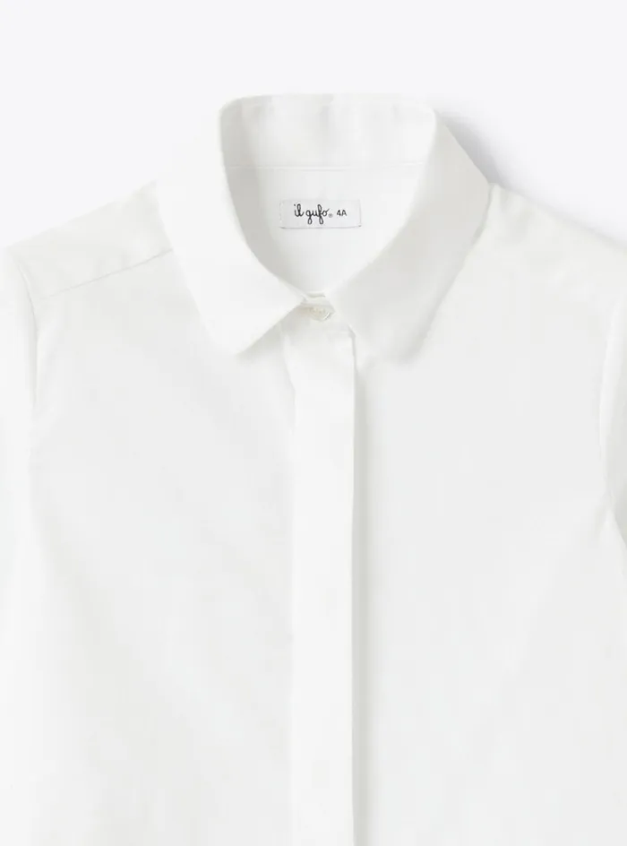 Top And Shirts Girl 216 Il Gufo Cotton Poplin Shirt