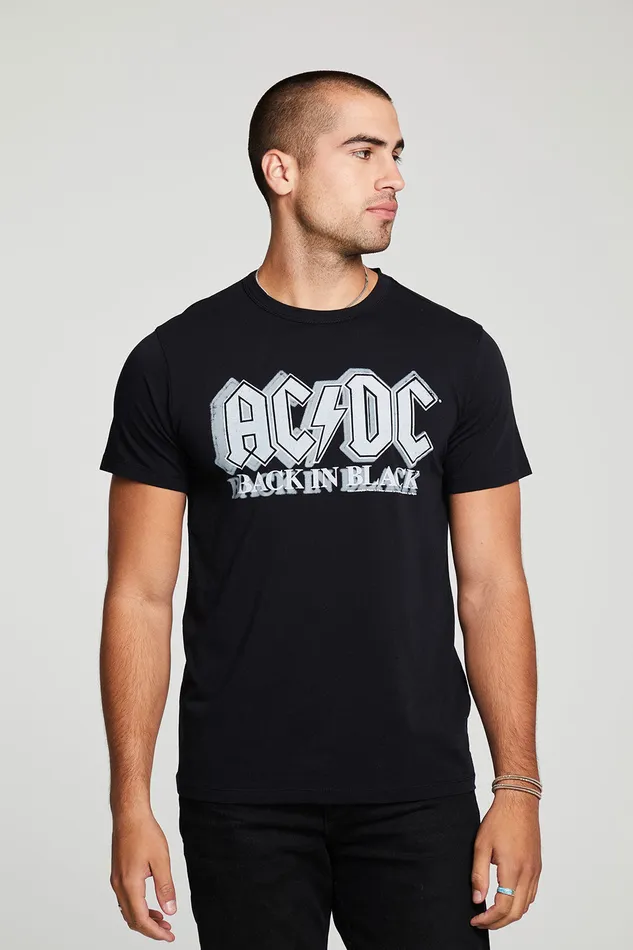 Tops ACDC Back In Black Chaser Brand Mens