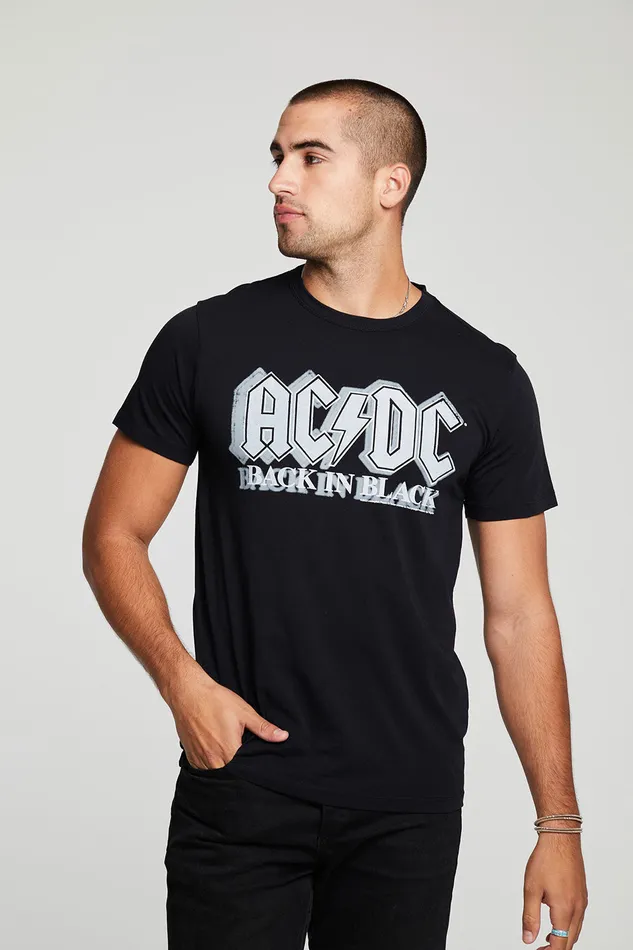 Tops ACDC Back In Black Chaser Brand Mens