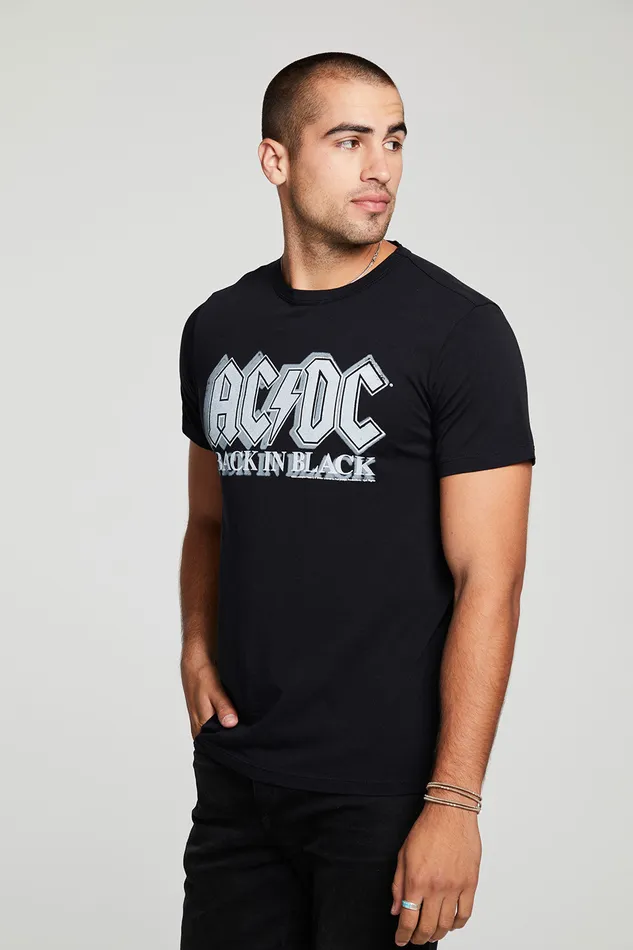 Tops ACDC Back In Black Chaser Brand Mens