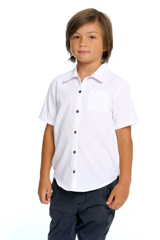 Tops Chaser Brand Boys Heirloom Wovens Short Sleeve Button Down Shirt