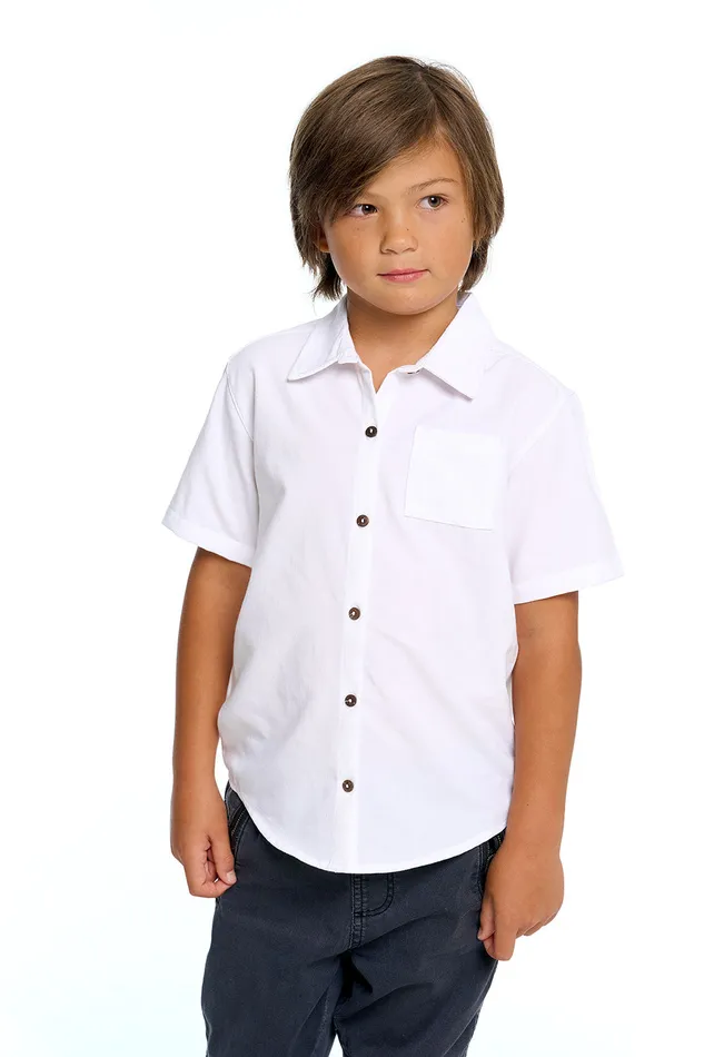 Tops Chaser Brand Boys Heirloom Wovens Short Sleeve Button Down Shirt Tops Chaser Brand Boys Heirloom Wovens Short Sleeve Button Down Shirt