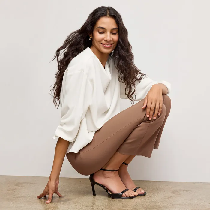 Tops M M LaFleur Women The Annmarie Drape Top 8211 Eco Soft Wave Ivory