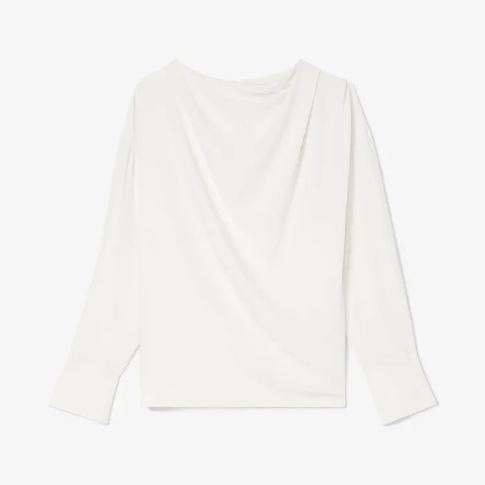 Tops M M LaFleur Women The Annmarie Drape Top 8211 Eco Soft Wave Ivory