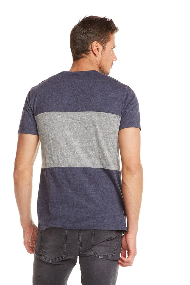 Tops Mens BLOCKED SS CREW NECK POCKET TEE Chaser Brand
