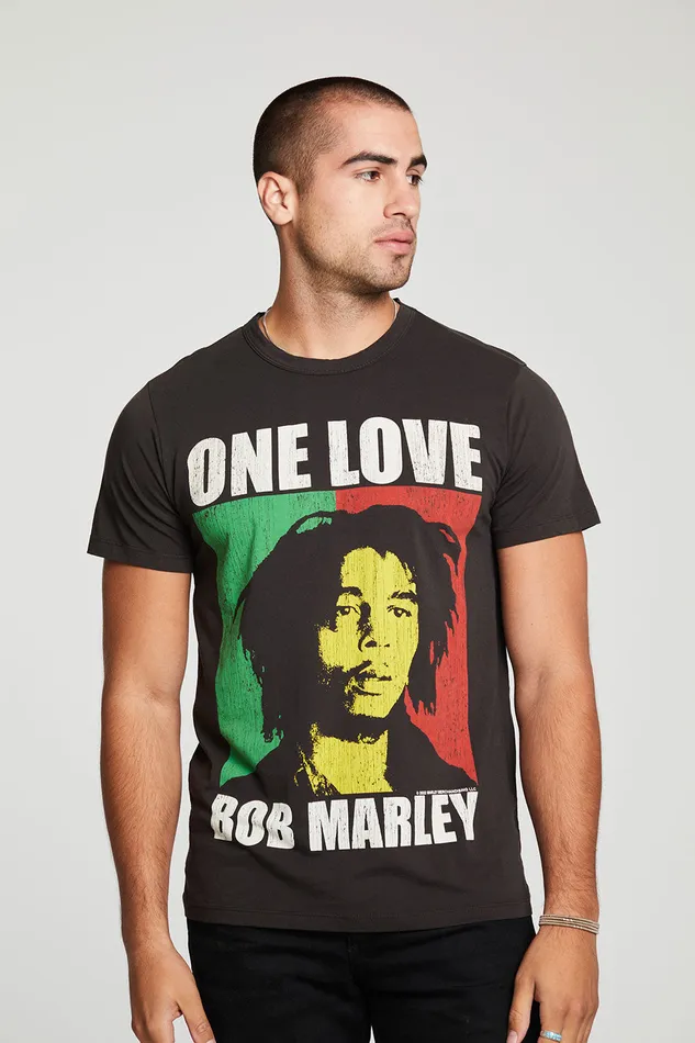 Tops Mens Bob Marley One Love Chaser Brand