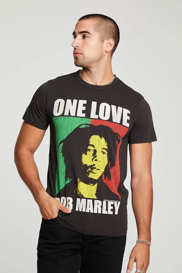 Tops Mens Bob Marley One Love Chaser Brand