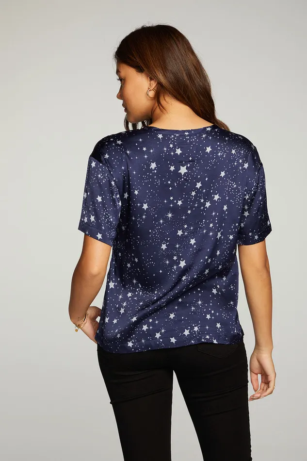 Tops Stretch Silky Basics Short Sleeve Drop Shoulder Tee 8211 Chaser Brand Womens
