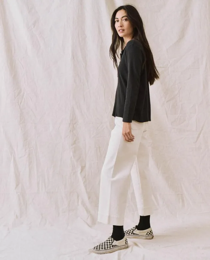 Tops Women039s The Great The Slim Recycled Rib Henley Night