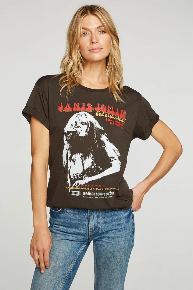 Tops Womens Chaser Brand Janis Joplin Madison Square Garden