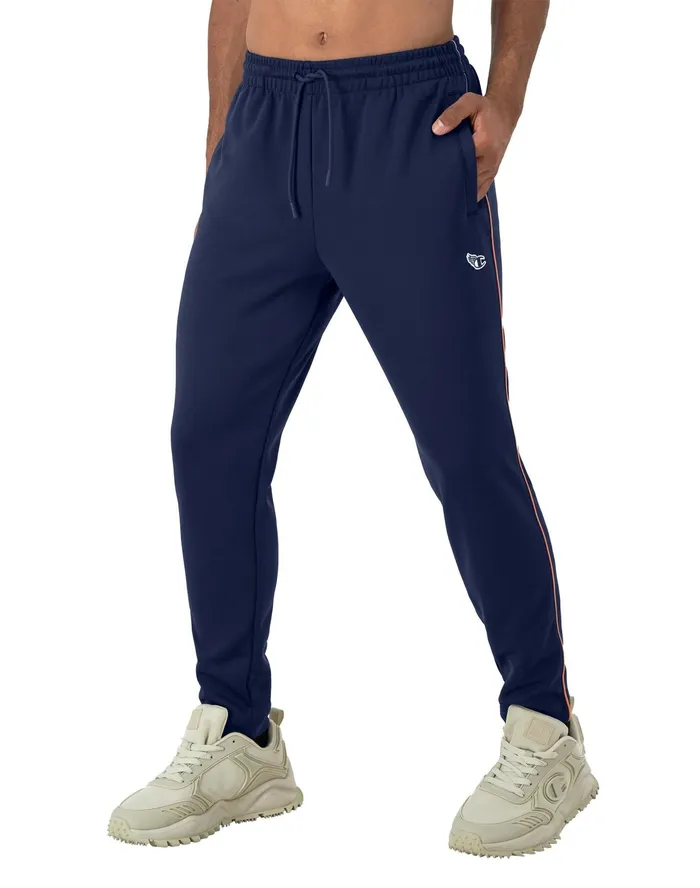 Tricot Track Pants Winged C Logo 30034 Athletic Navy Men Champion Pants and Joggers