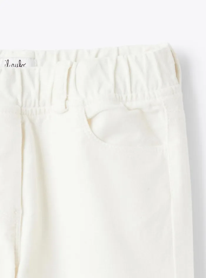 Trousers And Leggings Girl 216 Il Gufo Smooth Velvet Pants