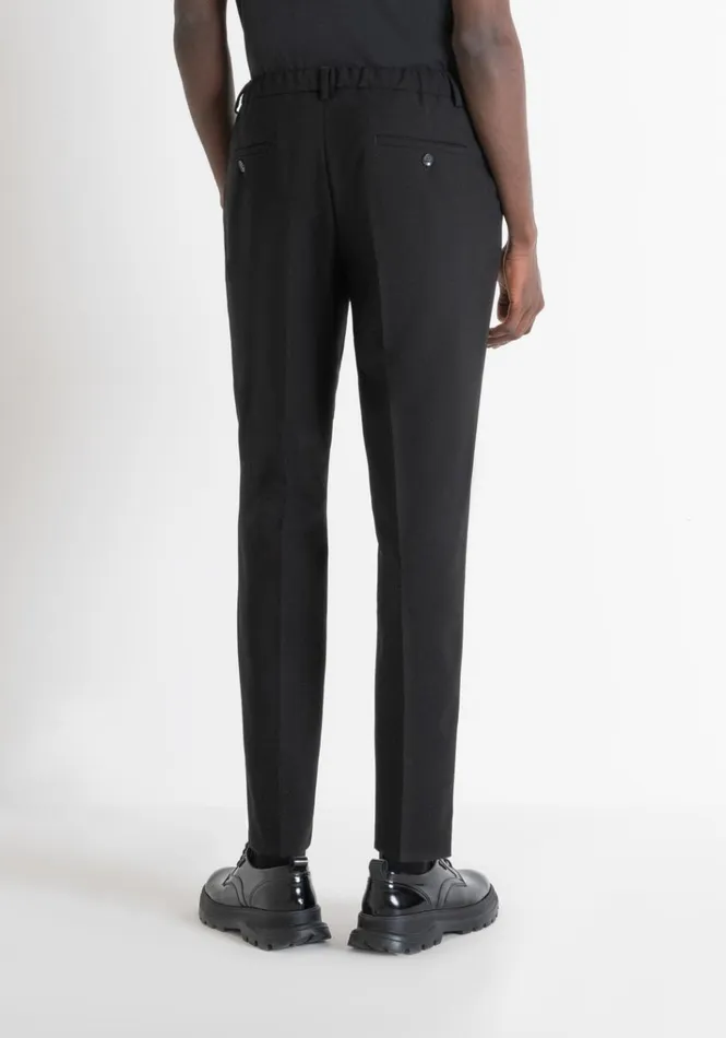 Trousers Men Antony Morato Regular Fit Black 034Luis034 Trousers In Wool Blend Black