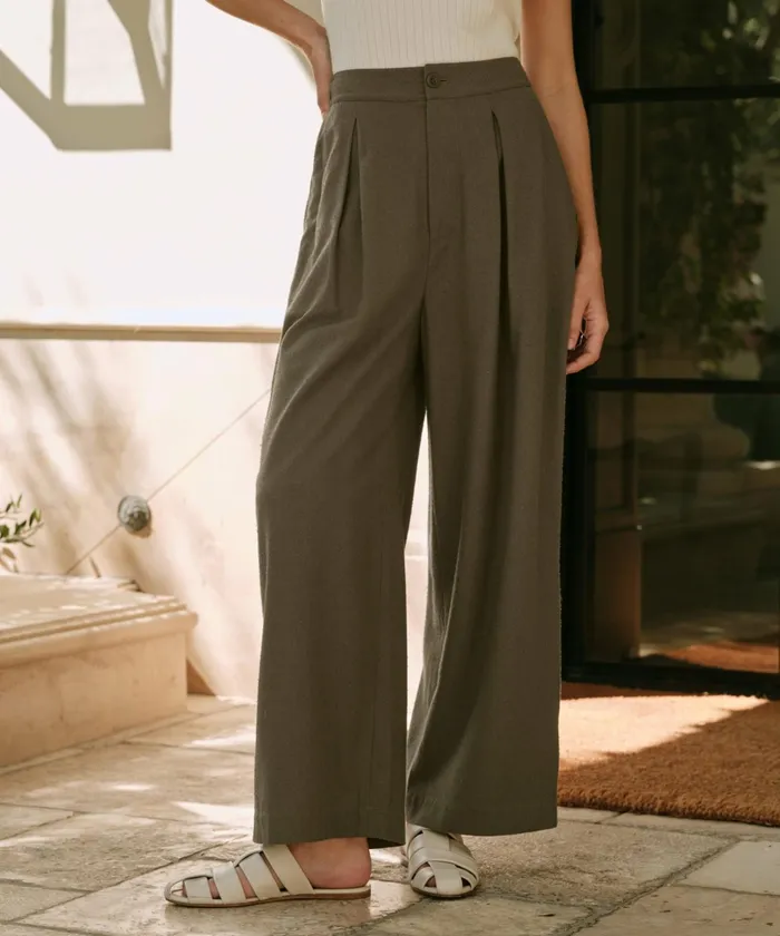 Trousers Women Jenni Kayne Relaxed Trouser Dark Moss