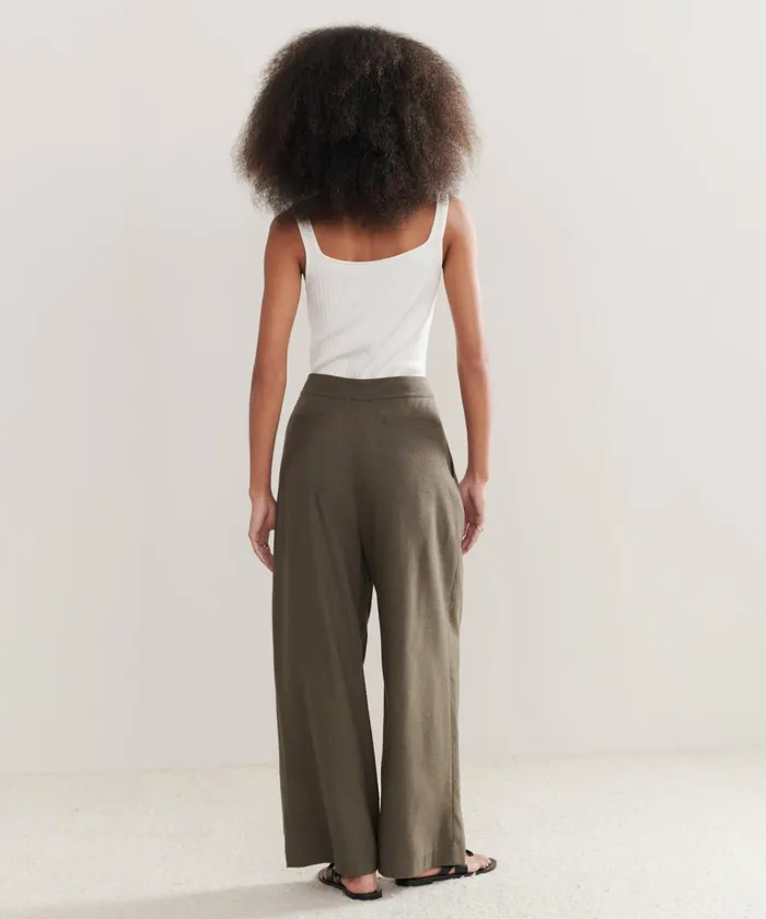 Trousers Women Jenni Kayne Relaxed Trouser Dark Moss
