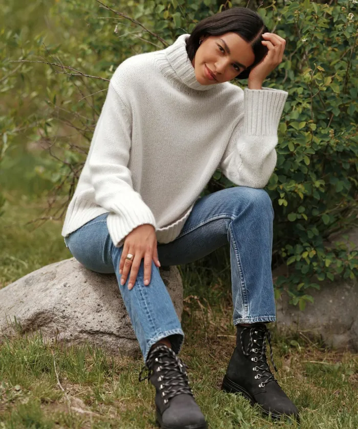 Turtlenecks Women Jenni Kayne Cashmere Jet Turtleneck Sugar