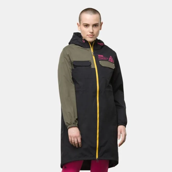 Vans 66 Supply Long Anorak MTE Jacket Black Womens Hoodies and Jackets Vans 66 Supply Long Anorak MTE Jacket Black Womens Hoodies and Jackets