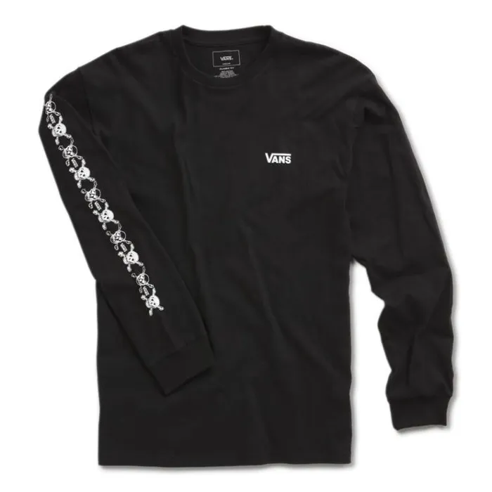 Vans Anaheim Factory OG Skull Long Sleeve TShirt Black Mens TShirts and Tanks