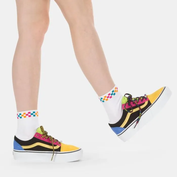 Vans Beads Old Skool Platform MultiTrue White Womens Classics Shoes