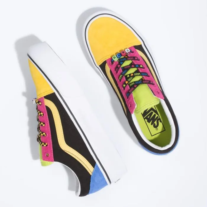 Vans Beads Old Skool Platform MultiTrue White Womens Classics Shoes