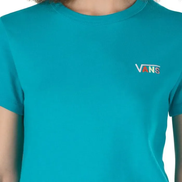Vans Boom Color Baby Tee Enamel Blue Womens TShirts and Tanks Vans Boom Color Baby Tee Enamel Blue Womens TShirts and Tanks