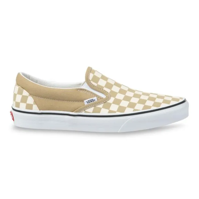Vans Checkerboard Classic SlipOn CornstalkTrue White MensWomens Classics Shoes