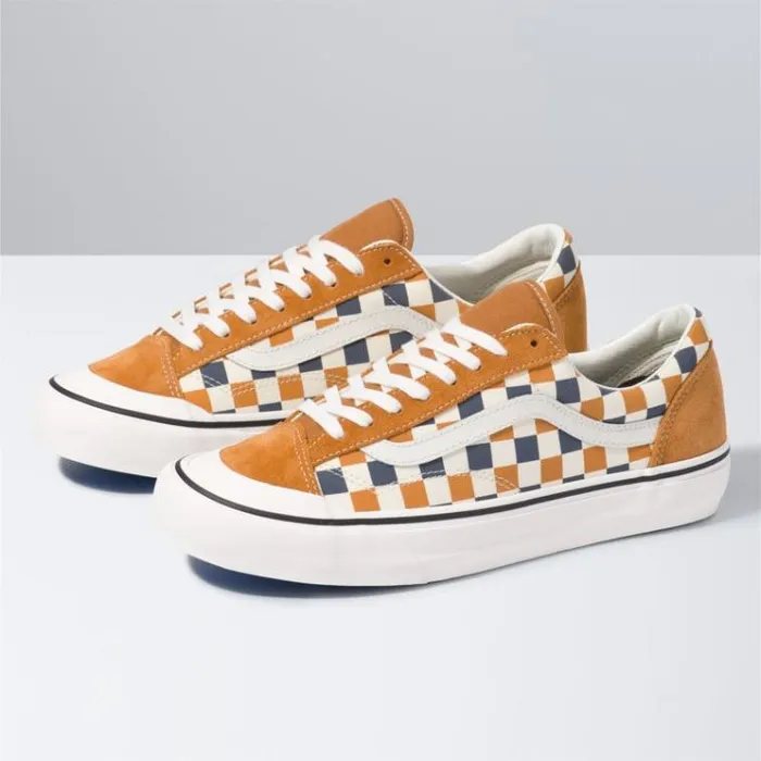 Vans Checkerboard Style 36 SF Pumpkin SpiceMarshmallow MensWomens Surf Vibes