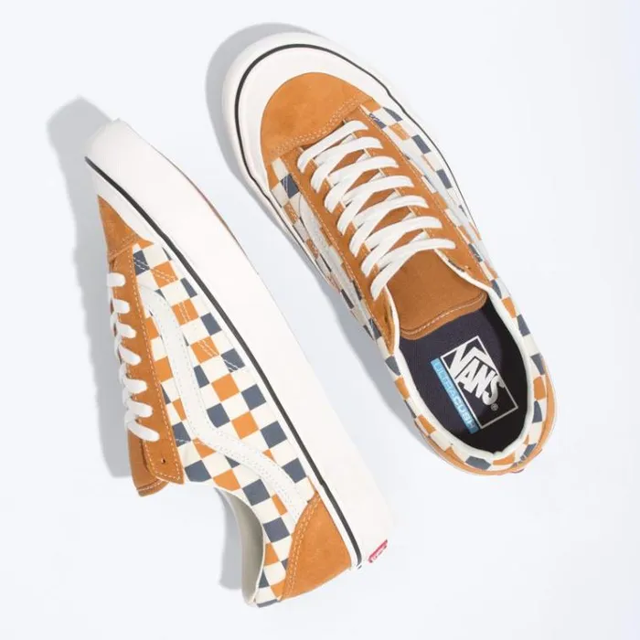 Vans Checkerboard Style 36 SF Pumpkin SpiceMarshmallow MensWomens Surf Vibes