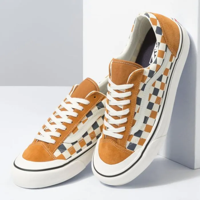 Vans Checkerboard Style 36 SF Pumpkin SpiceMarshmallow MensWomens Surf Vibes