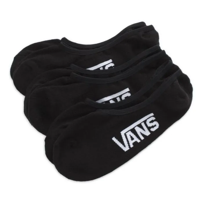 Vans Classic Super No Show Socks 3 Pack BLACK Mens Socks