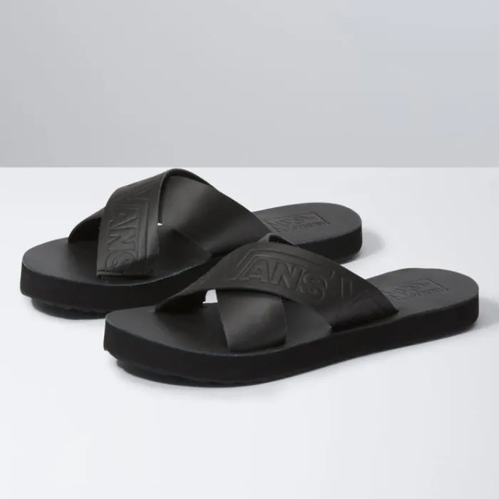 Vans Cross Strap BlackBlack Womens Sandals