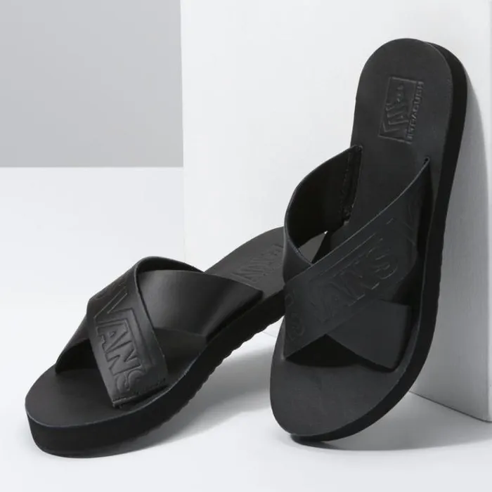 Vans Cross Strap BlackBlack Womens Sandals Vans Cross Strap BlackBlack Womens Sandals