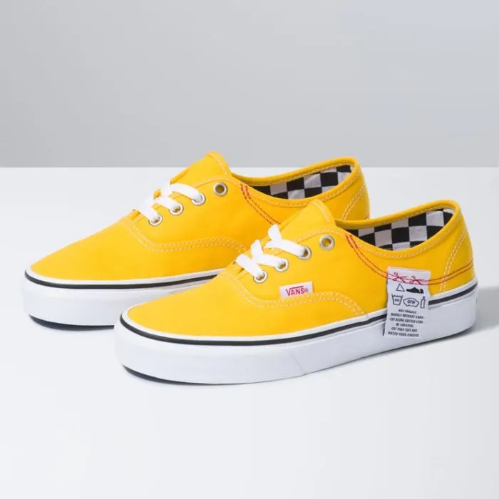 Vans DIY Authentic HC Lemon ChromeTrue White MensWomens Classics Shoes