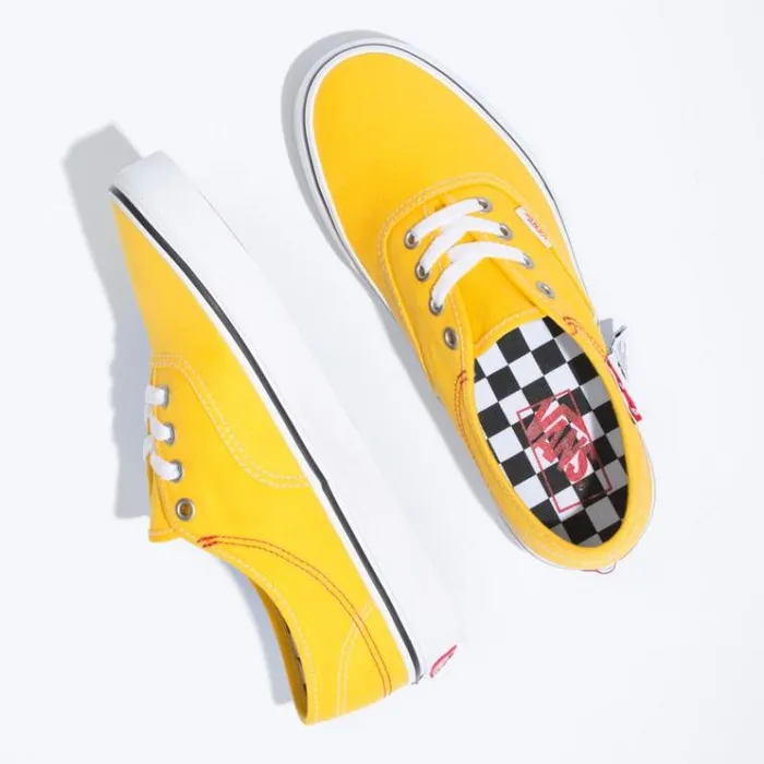 Vans DIY Authentic HC Lemon ChromeTrue White MensWomens Classics Shoes Vans DIY Authentic HC Lemon ChromeTrue White MensWomens Classics Shoes