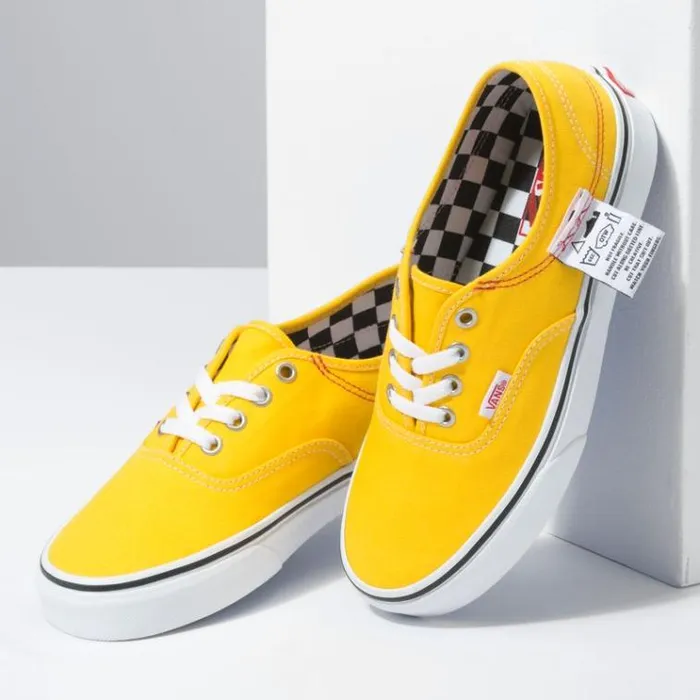 Vans DIY Authentic HC Lemon ChromeTrue White MensWomens Classics Shoes Vans DIY Authentic HC Lemon ChromeTrue White MensWomens Classics Shoes
